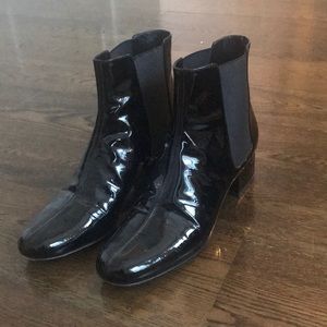 Black Patent Leather Chelsea Boots 37